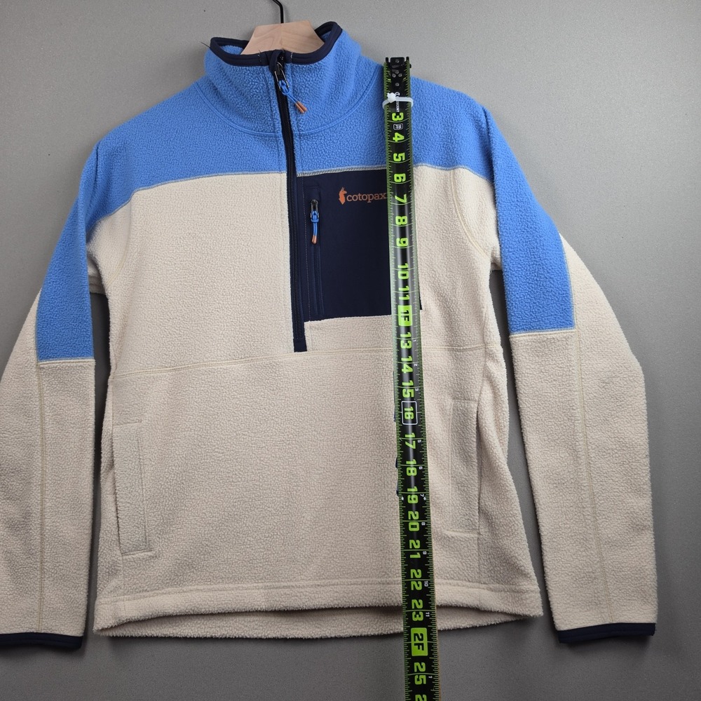 Cotopaxi Abrazo 1/2 Zip Fleece Pullover Womens XS Bone Deep Ocean Jacket Casual - Picture 12 of 13
